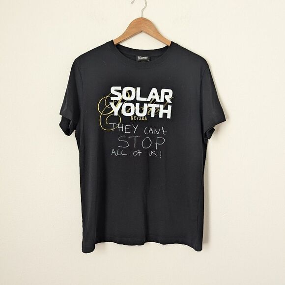 Raf Simons black cotton AW 2020 2021 Solar Youth short sleeve tee t-shirt - Picture 2 of 6